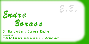 endre boross business card